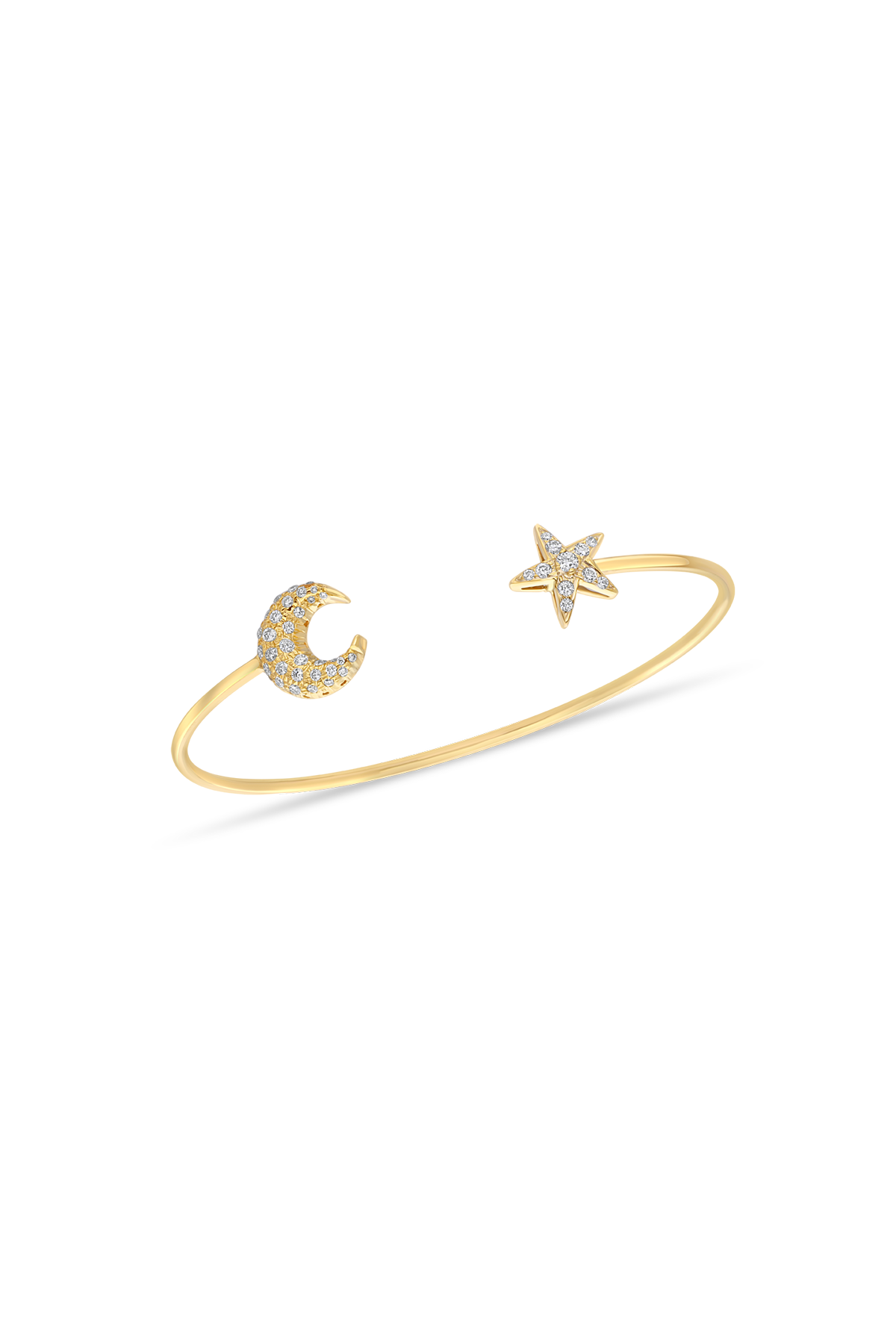 Moon and Star Open Cuff