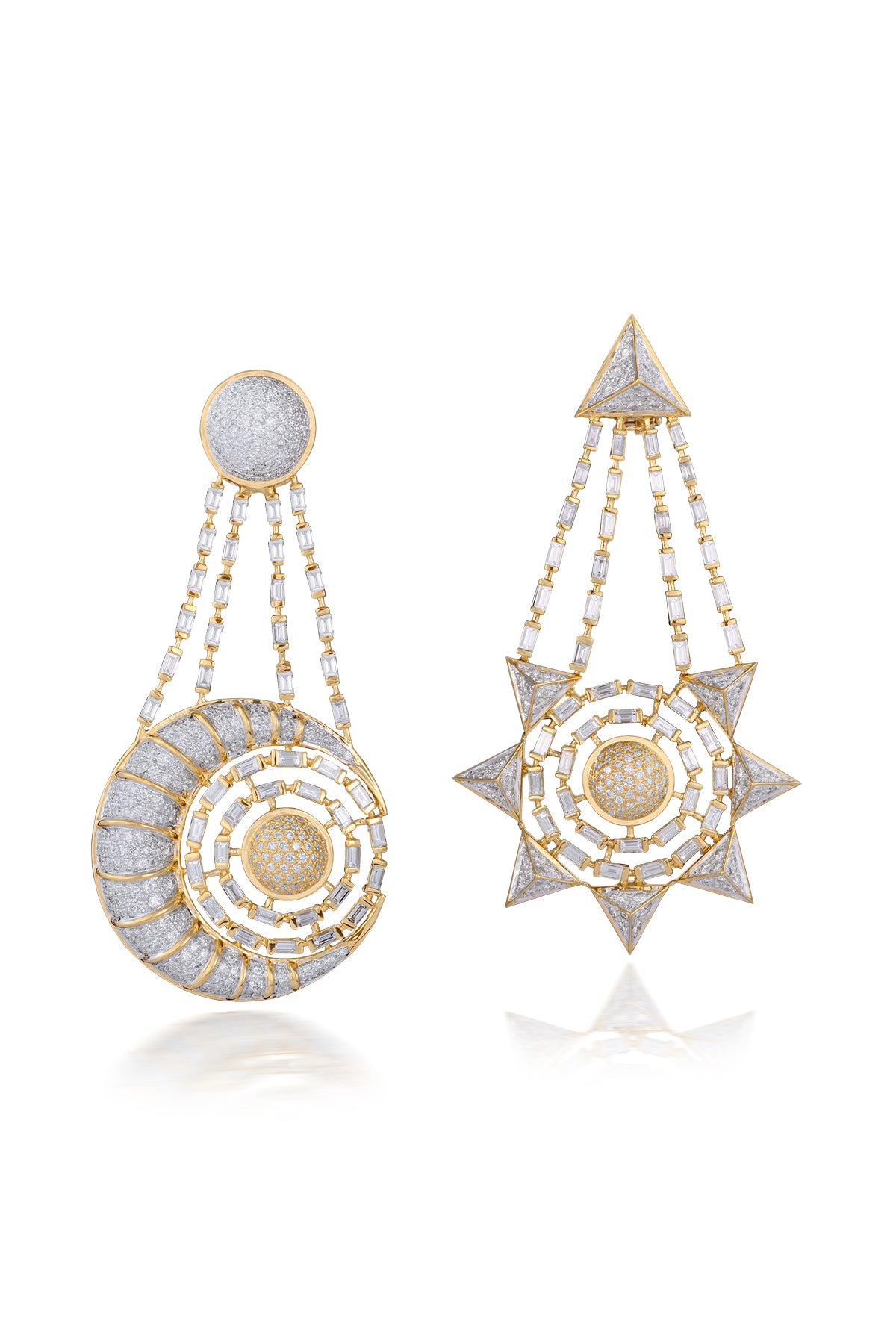 Star and Moon Earrings