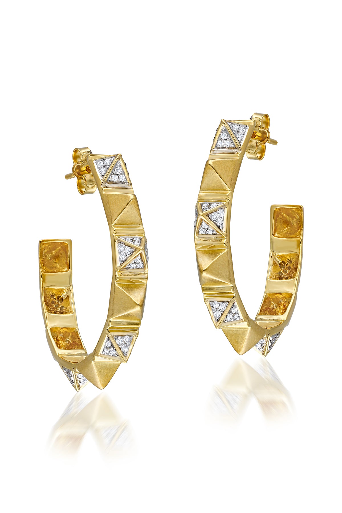 Signature Diamond Spike Hoops