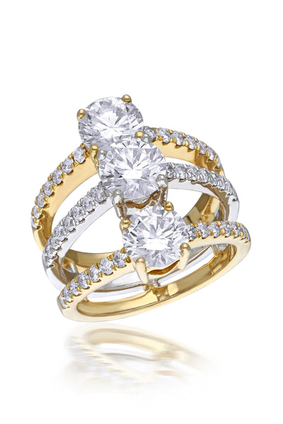 Three Time's The Charm Solitaire Ring