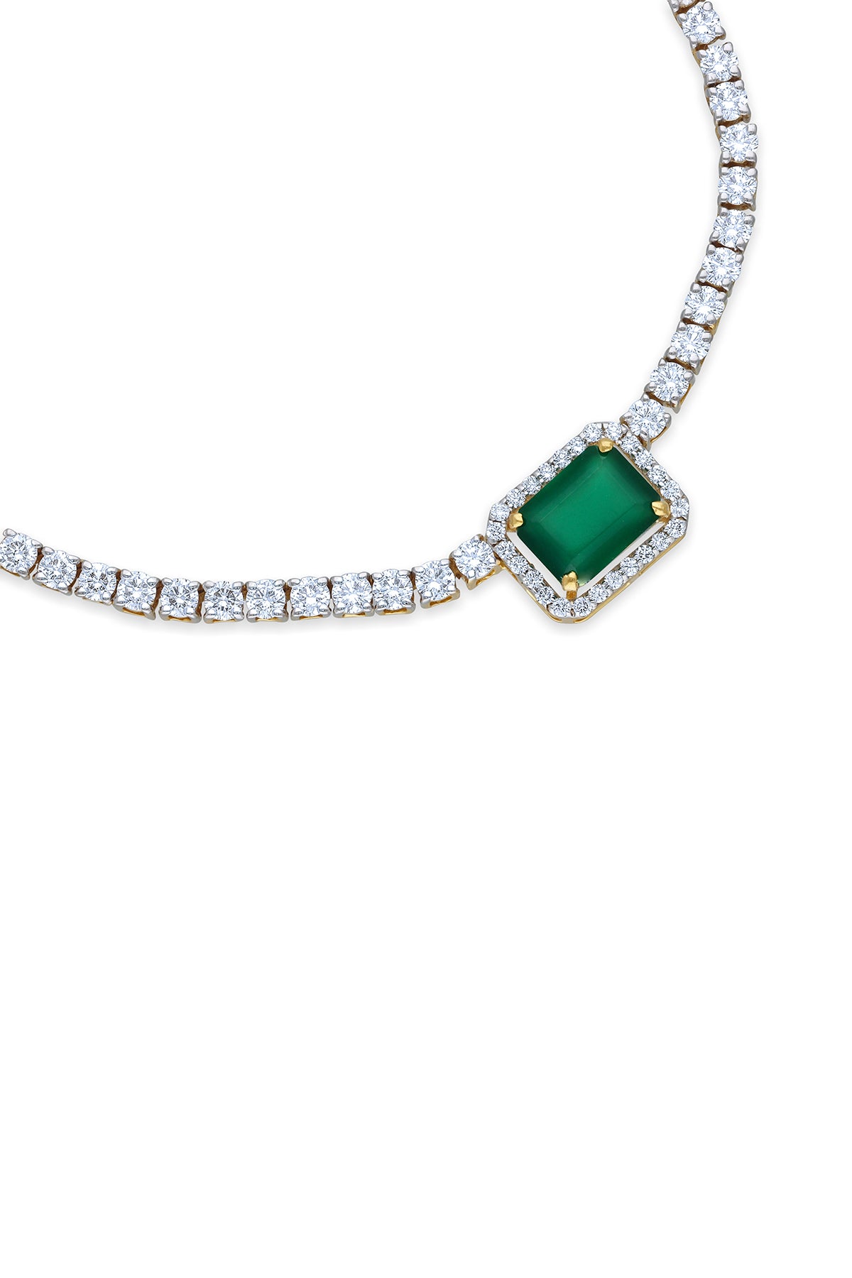 Diamond and Emerald Tennis Choker