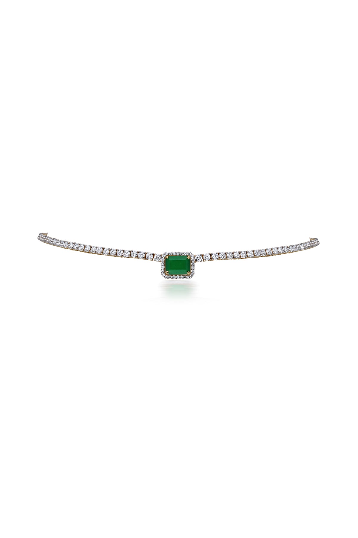 Diamond and Emerald Tennis Choker